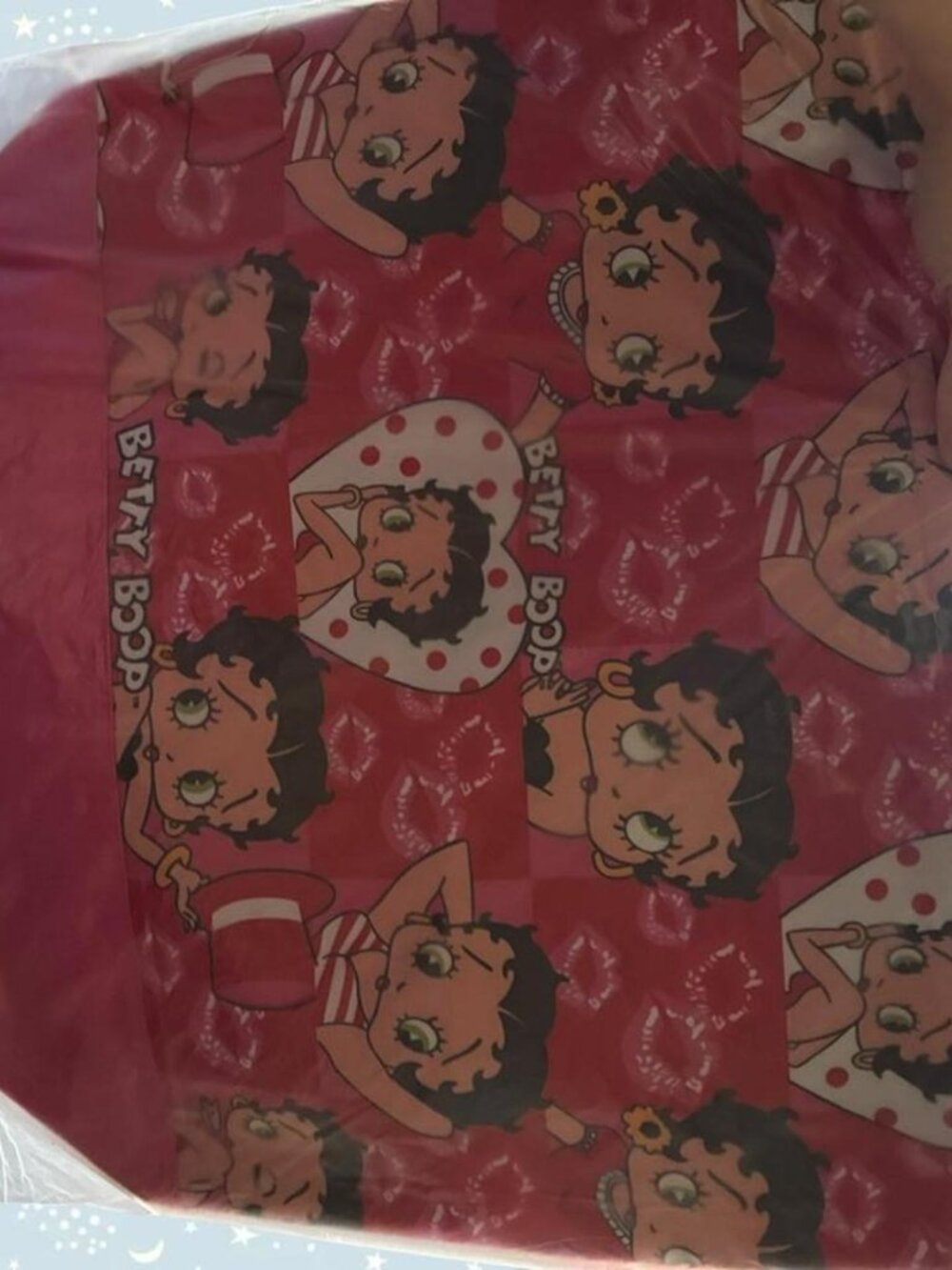 Betty Boop large canvas tote bag